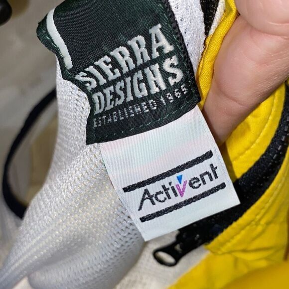 Sierra Designs Activent Men's Full Zip Waterproof Hooded Jacket Yellow Size S - Picture 7 of 10